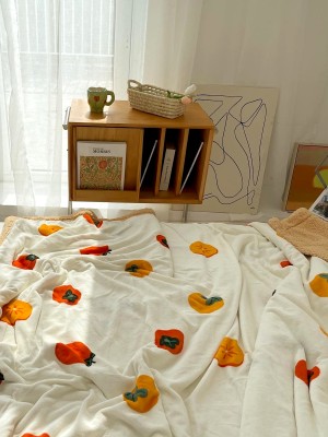 Adorable Persimmon Lambswool Blanket Adorable Persimmon Lambswool Blanket