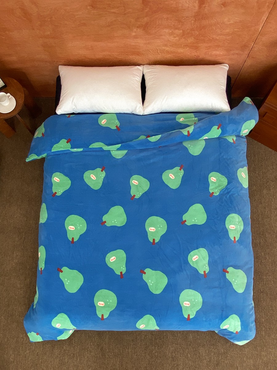 Large Pear Plush Duvet Cover