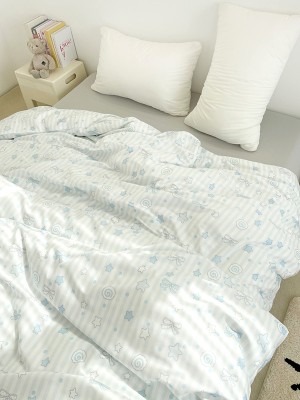 Blue Striped Cotton Duvet Cover