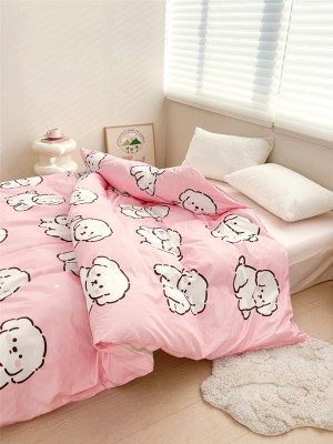 Striped Puppy Cotton Duvet Cover Striped Puppy Cotton Duvet Cover