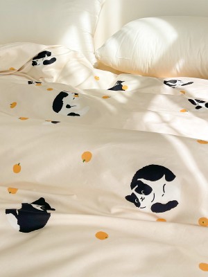 Black and White Kitten Cotton Duvet Cover Black and White Kitten Cotton Duvet Cover