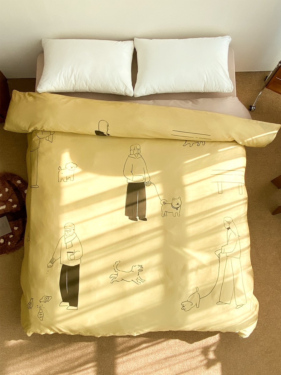 Simple and Cozy Long Pile Cotton Duvet Cover