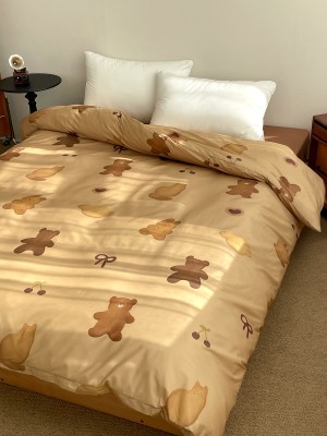 Cute Animal Cookie Print Duvet Cover