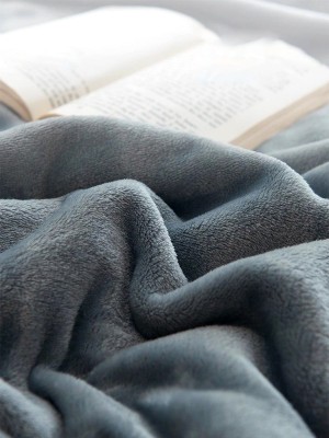 Blue Thickened Milk Fleece Bed Sheet Blue Thickened Milk Fleece Bed Sheet
