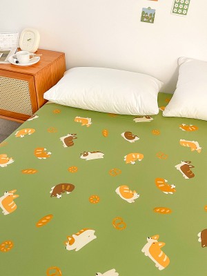 Cute Puppy Print Bed Sheet Cute Puppy Print Bed Sheet