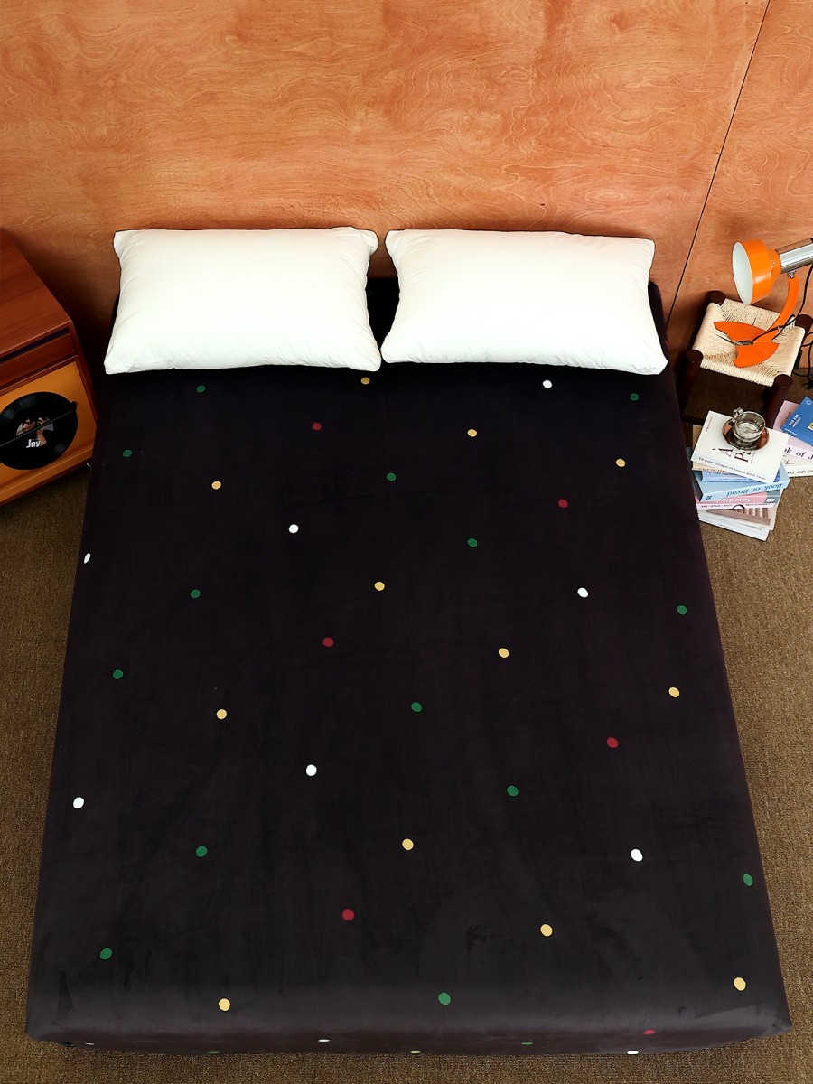 Polka Dot Cream Fleece Bed Sheets