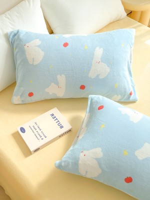 White Bunny Pillowcase