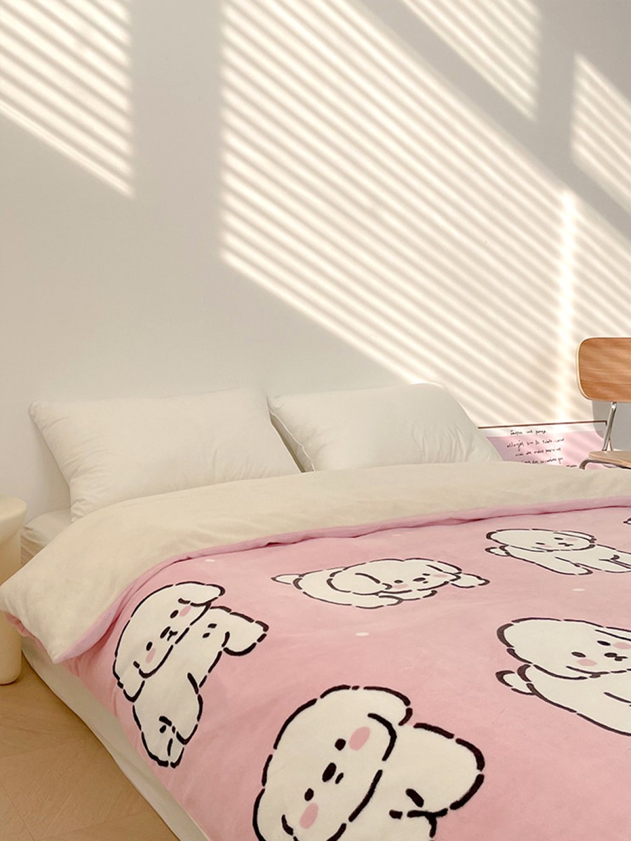 White Puppy Plush Duvet Cover - Image 3