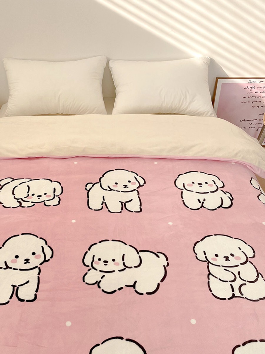 White Puppy Plush Duvet Cover - Image 4