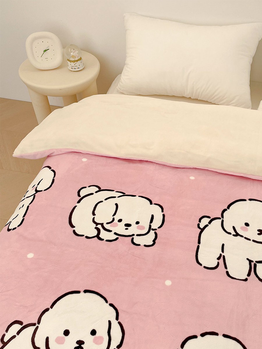 White Puppy Plush Duvet Cover - Image 5