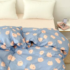 Cartoon Pink Pig Cotton Duvet Cover