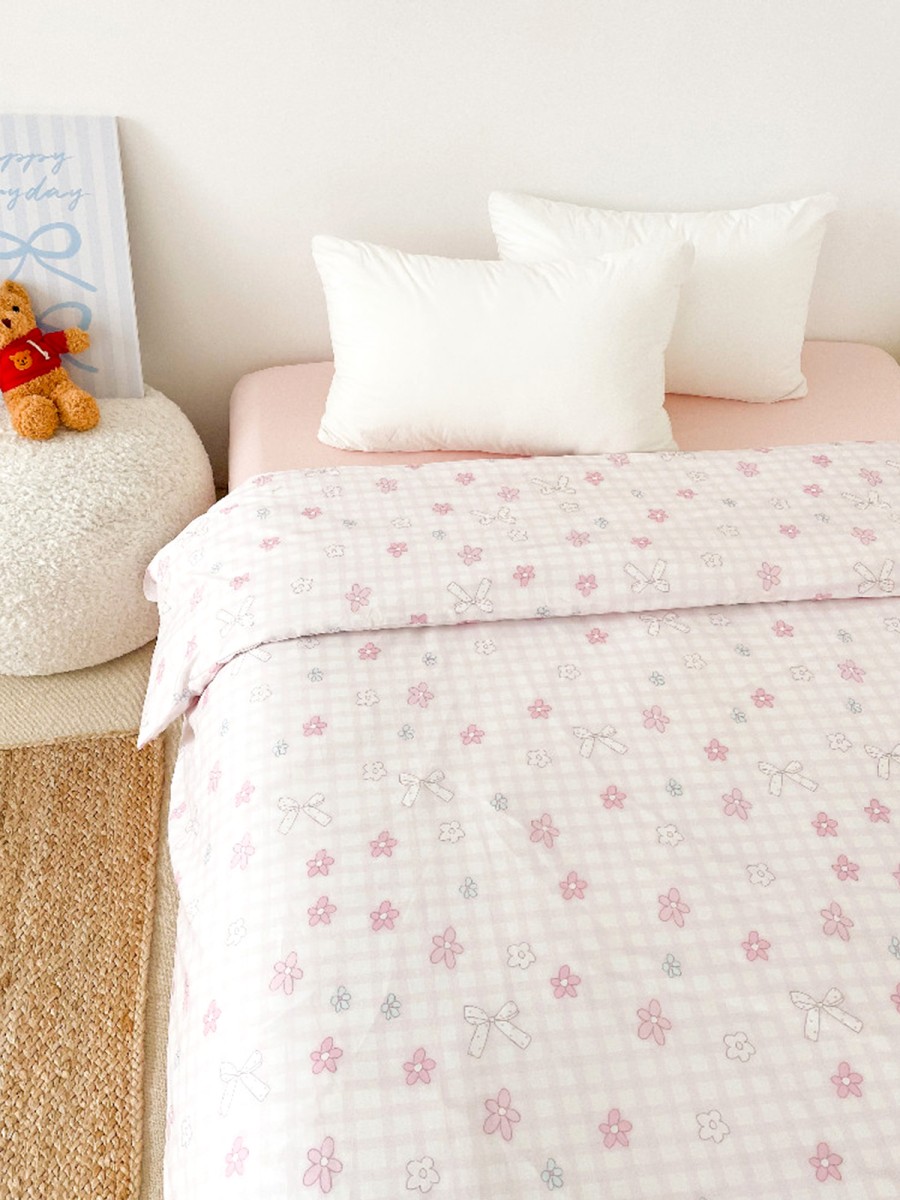 Floral Bow Cotton Duvet Cover - Image 2