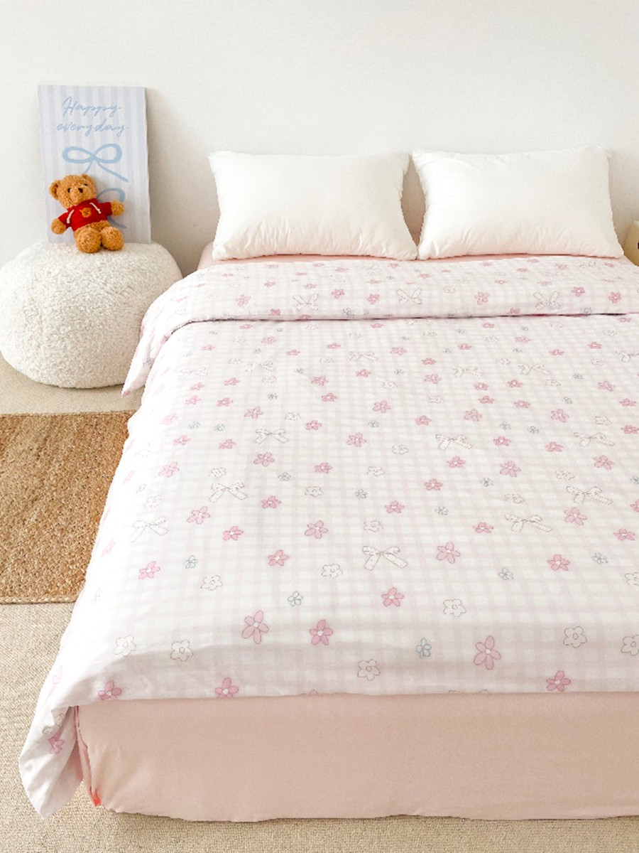 Floral Bow Cotton Duvet Cover - Image 5