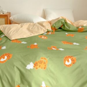 Cartoon Tiger Cotton Duvet Cover