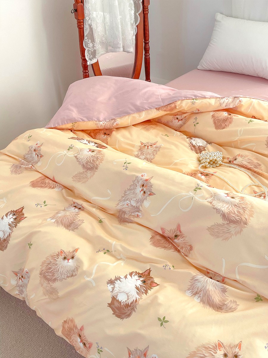 Cute Cat Themed 100% Cotton Duvet Cover - Image 4