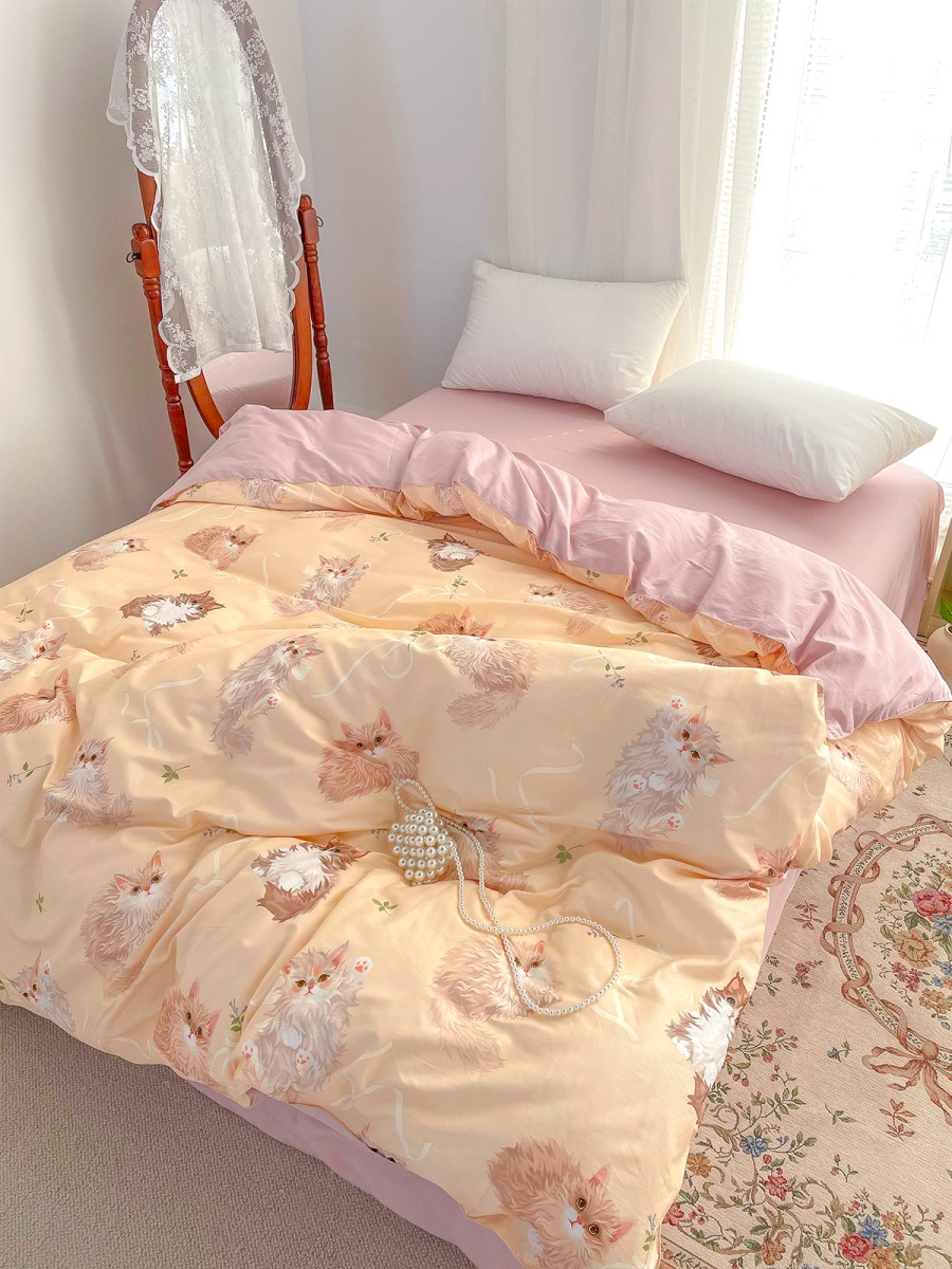 Cute Cat Themed 100% Cotton Duvet Cover - Image 5