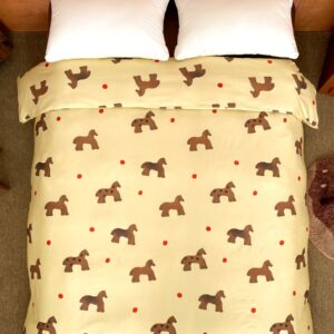 Brown Pony Long Staple Cotton Duvet Cover