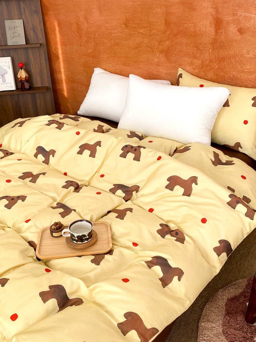 Brown Pony Long Staple Cotton Duvet Cover - Image 2
