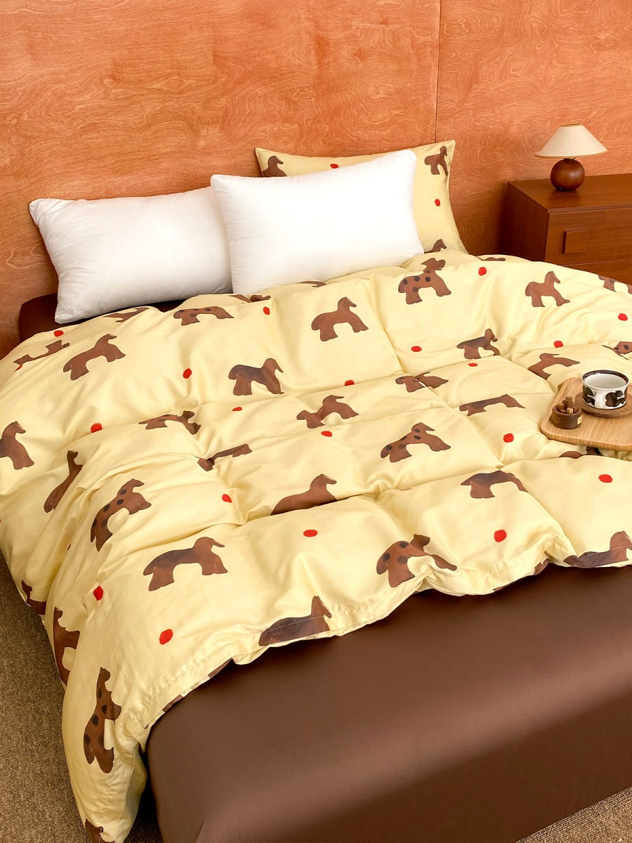Brown Pony Long Staple Cotton Duvet Cover - Image 5