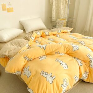 White Rabbit Plush Duvet Cover