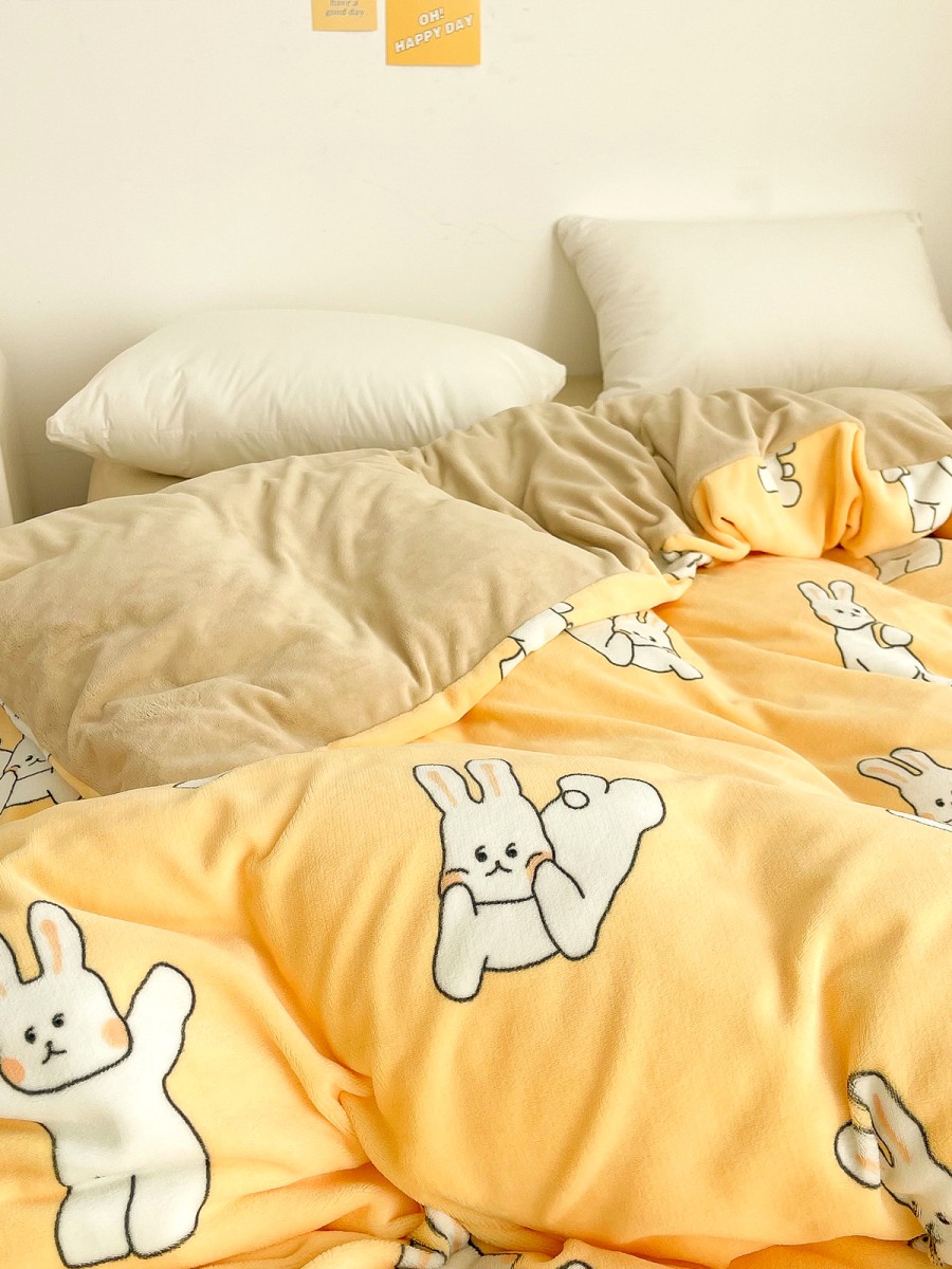 White Rabbit Plush Duvet Cover - Image 4
