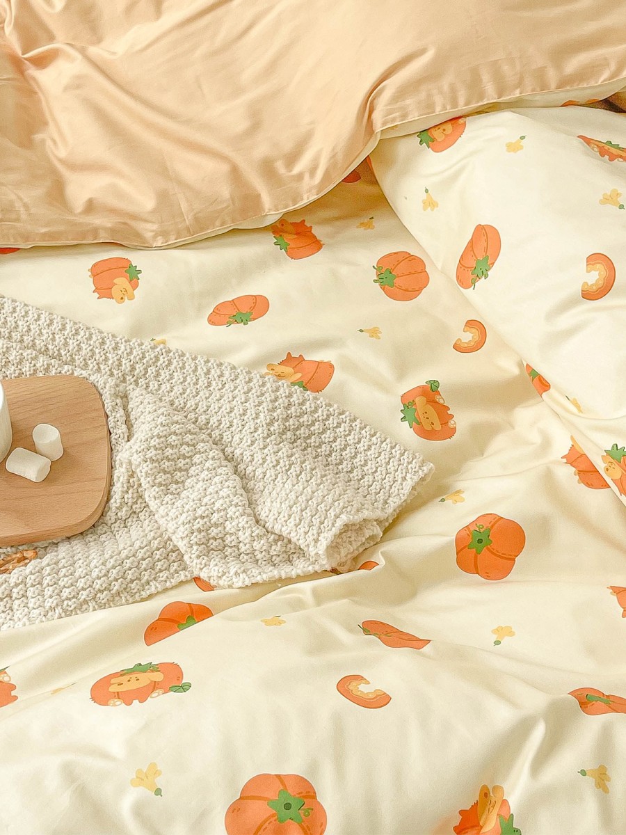 Pumpkin Puppy Cotton Duvet Cover - Image 2