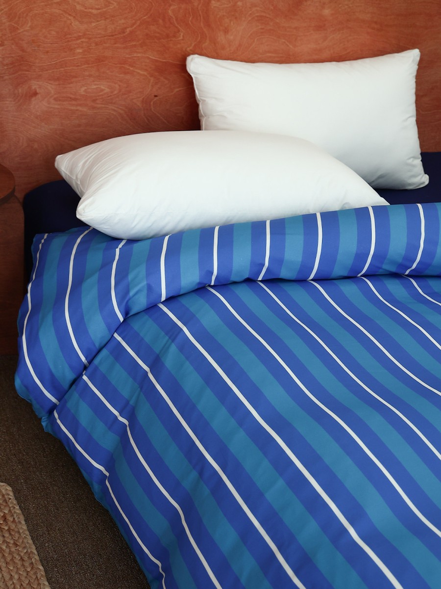 Simple Striped Cotton Duvet Cover - Image 2