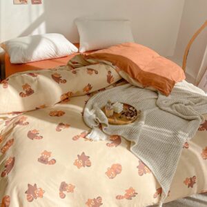 Cartoon Raccoon Cotton Duvet Cover