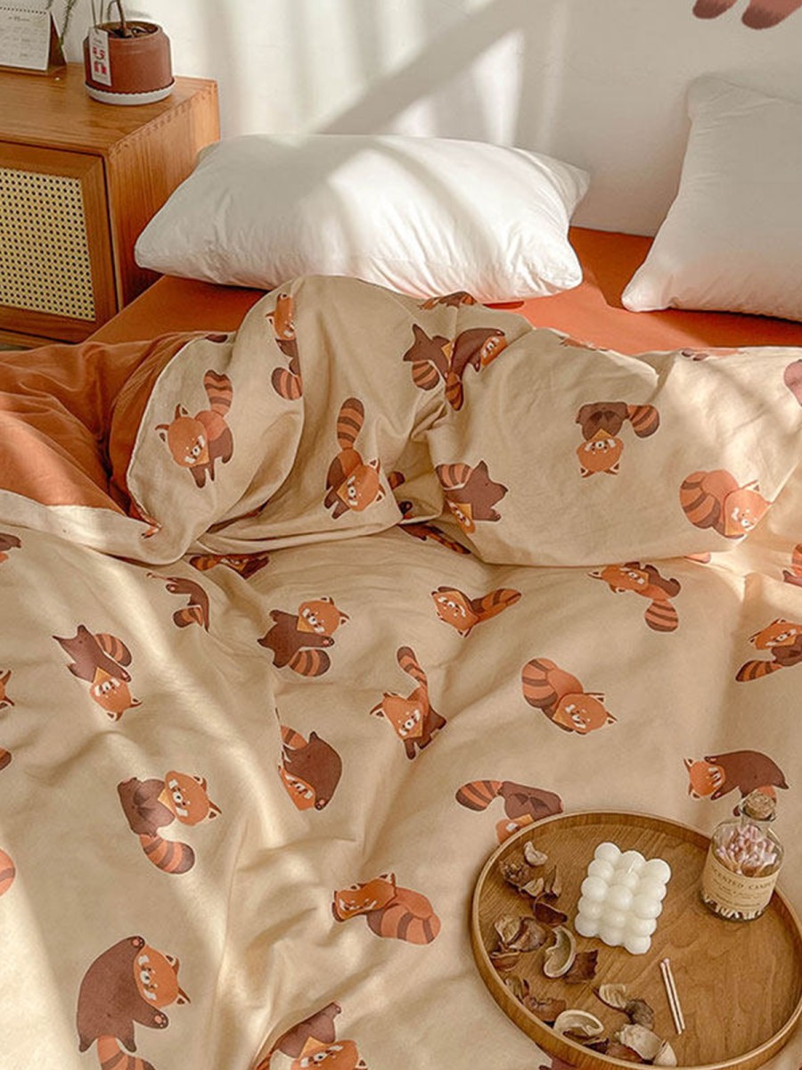 Cartoon Raccoon Cotton Duvet Cover - Image 5