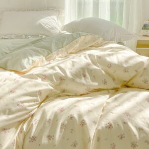 Colorful Floral Cotton Duvet Cover
