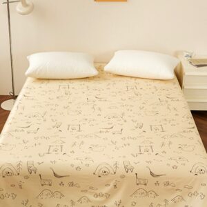Illustration Print Bed Sheet