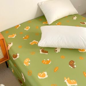 Cute Puppy Print Bed Sheet