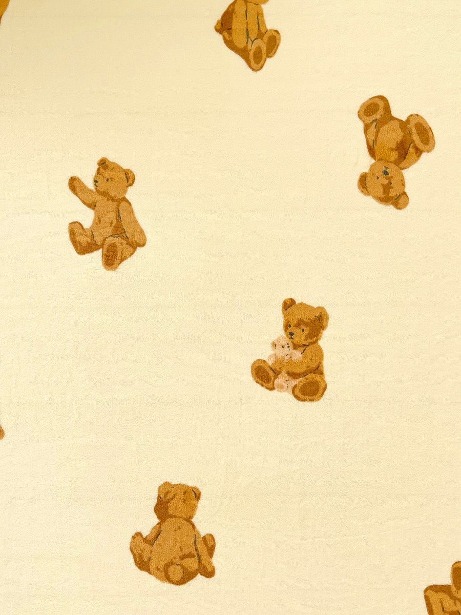 Cute Bear Cream Fleece Bed Sheet - Image 5
