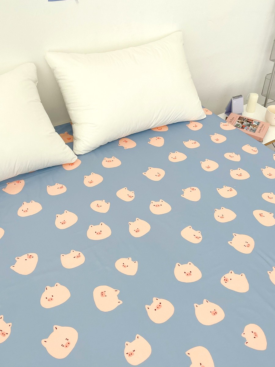 Adorable Pink Pig Cotton Bed Sheets - Image 2