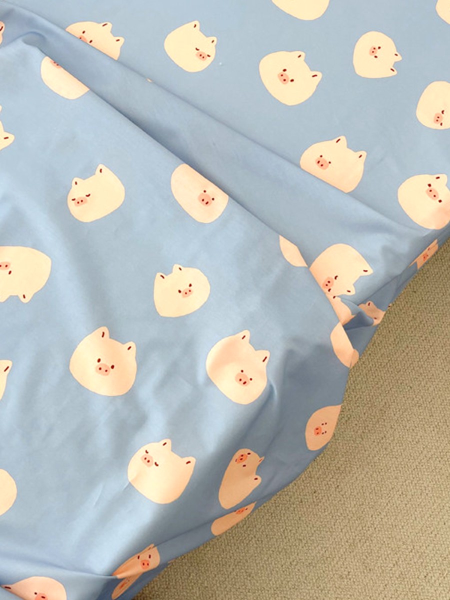 Adorable Pink Pig Cotton Bed Sheets - Image 4