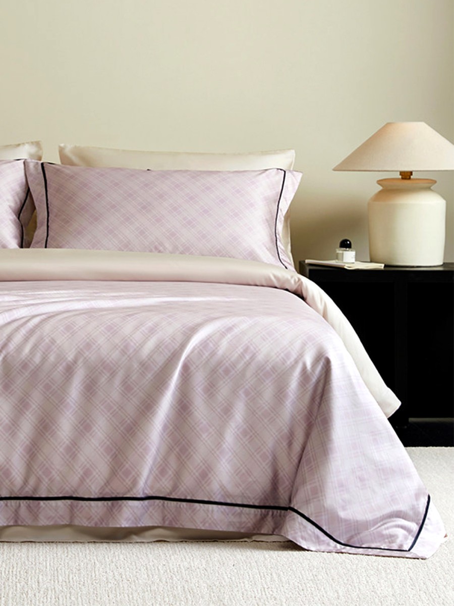 Tencel Cotton Checkered Bedding Set - Image 2