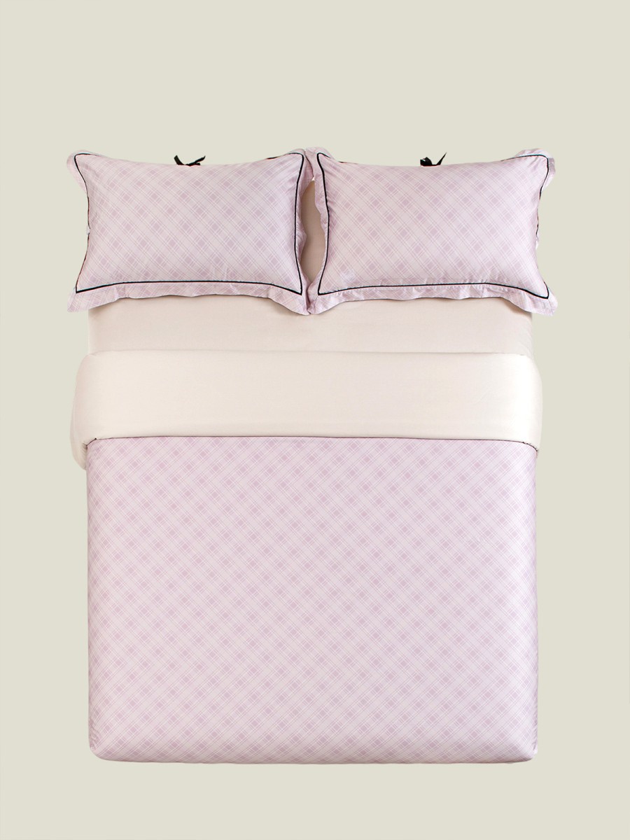 Tencel Cotton Checkered Bedding Set - Image 5