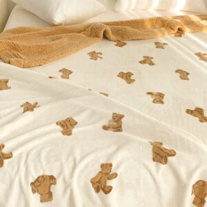 Cartoon Bear Plush Blanket