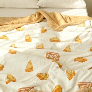 Double Layer Cheese and Lambswool Blanket
