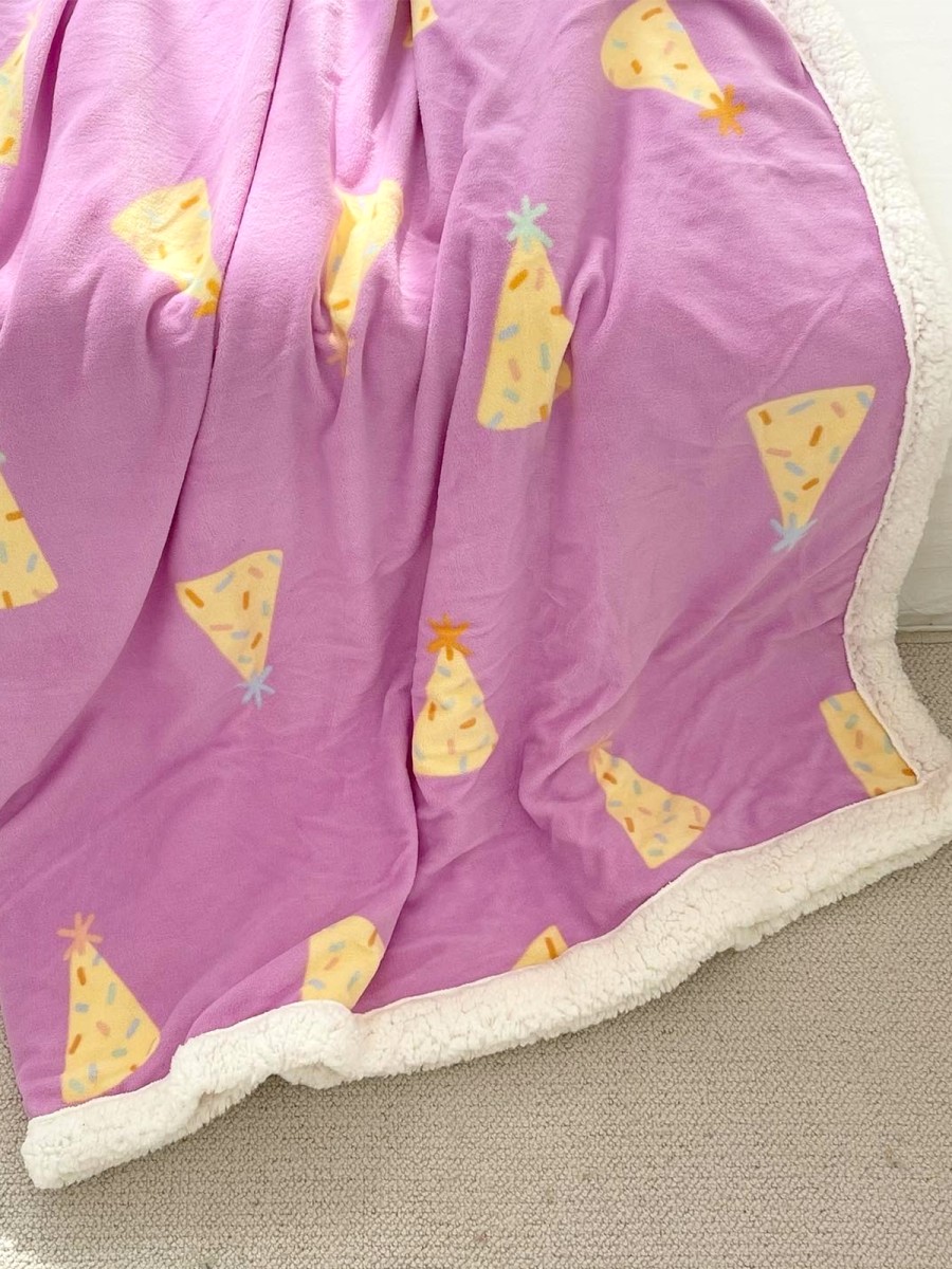 Birthday Hat Print Plush Blanket - Image 2