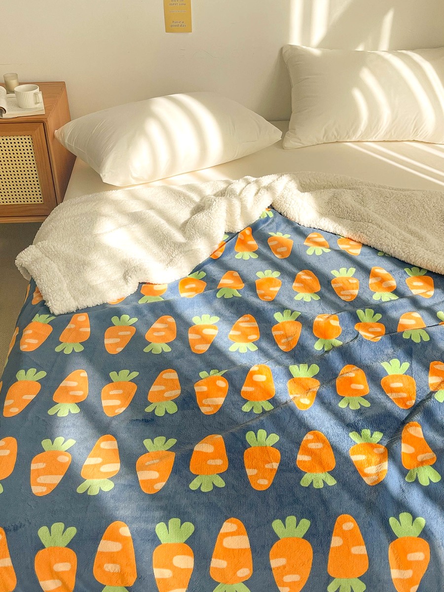 Cartoon Carrot Plush Blanket - Image 4