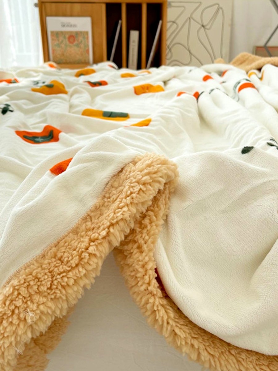 Adorable Persimmon Lambswool Blanket - Image 4