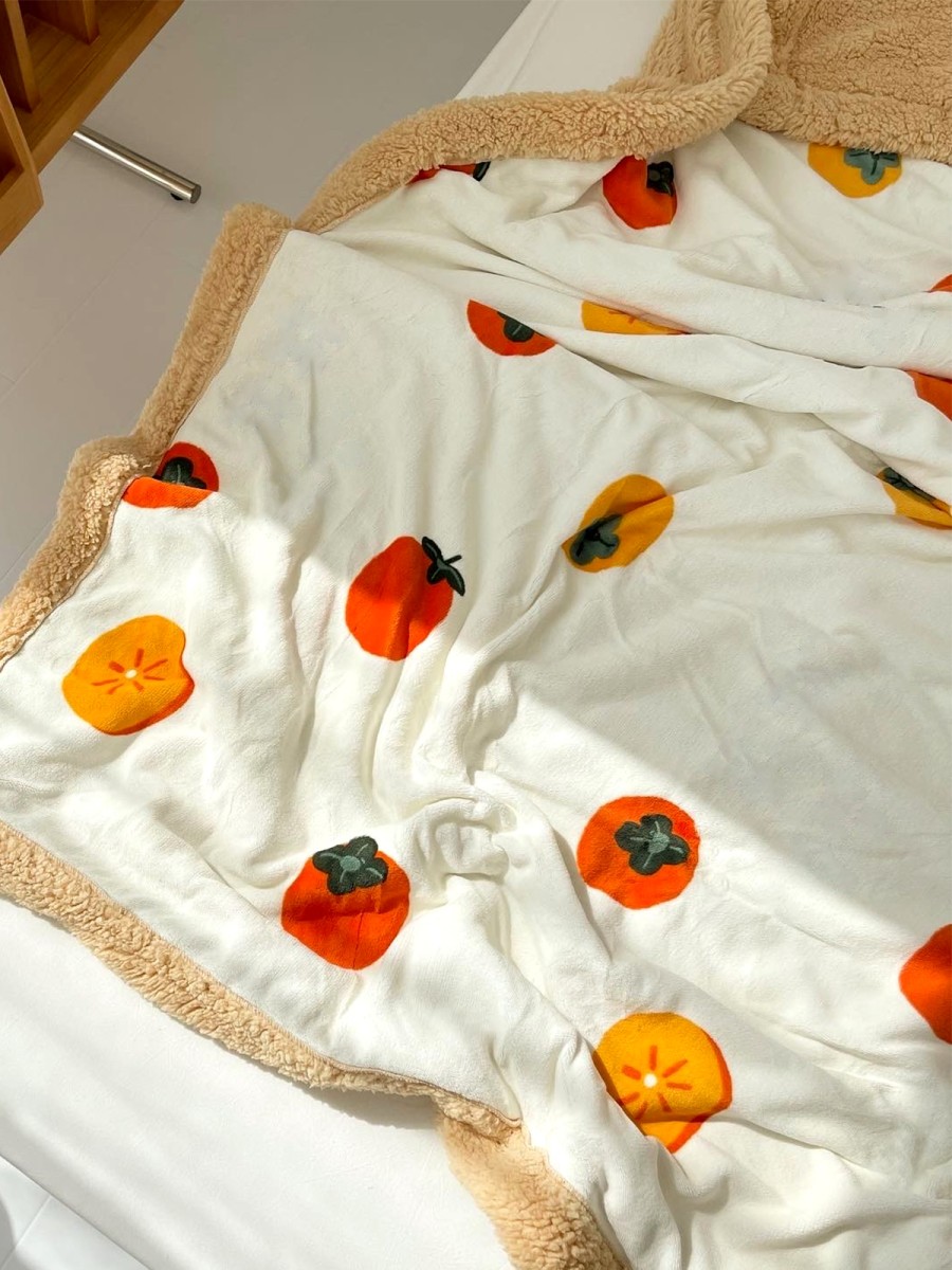Adorable Persimmon Lambswool Blanket - Image 5