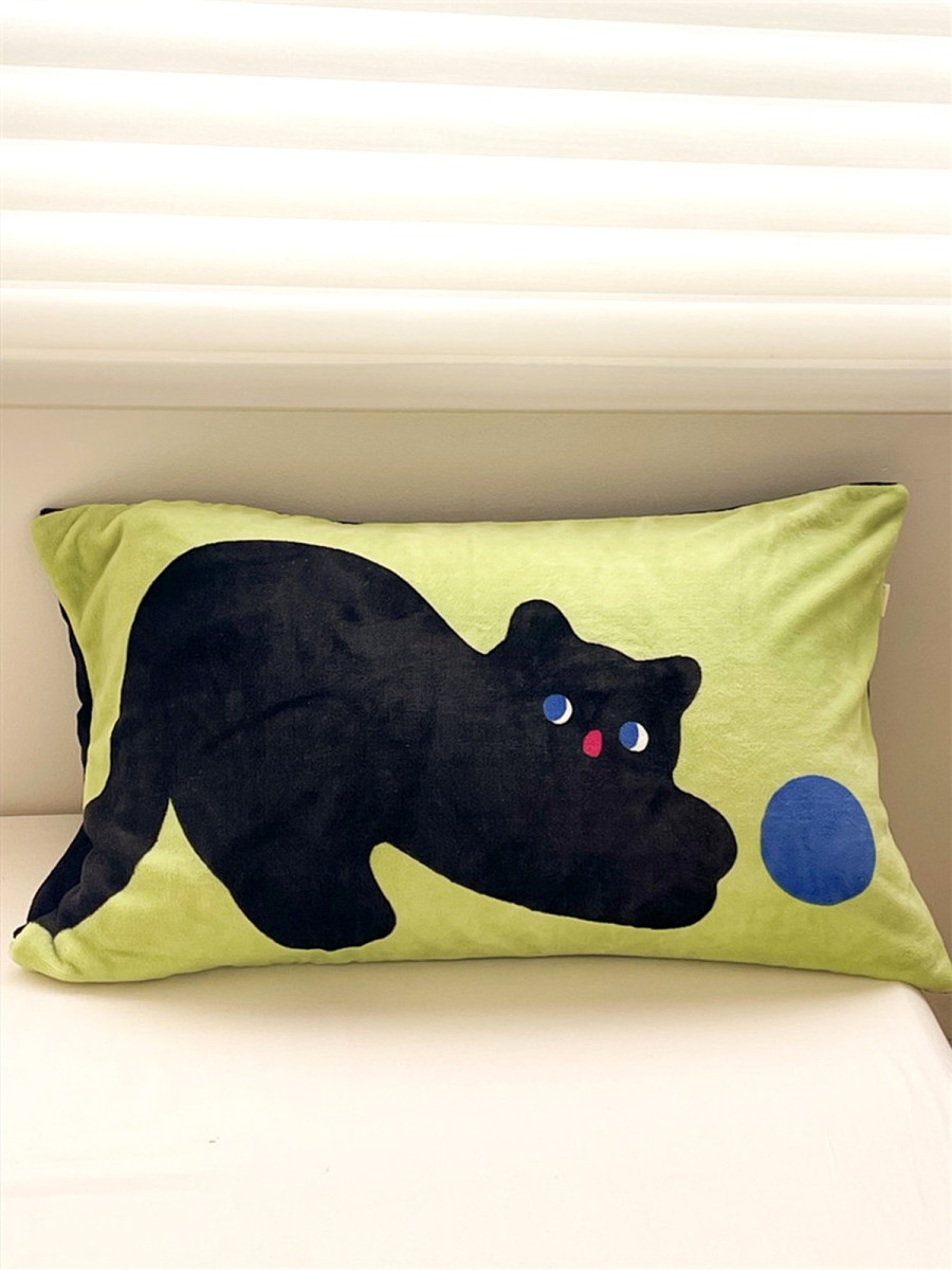 Black Cat Plush Pillowcase - Image 4