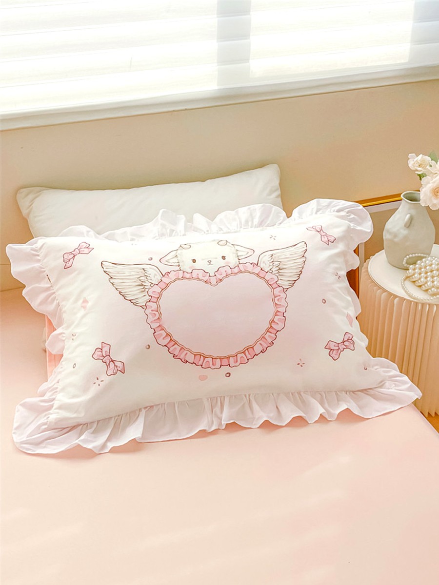Pink 100% Cotton Edge Pillowcase - Image 4