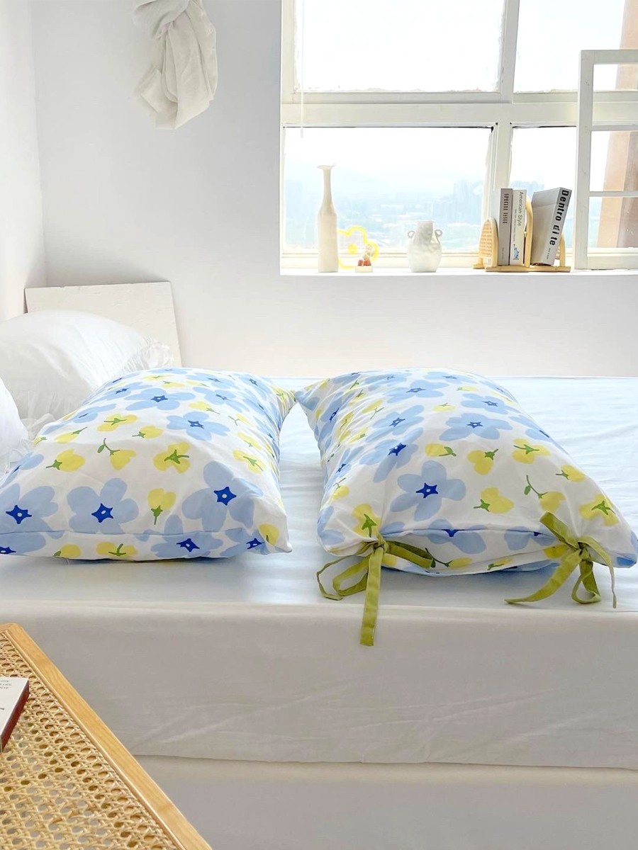 Spring Floral Cotton Pillowcase - Image 4