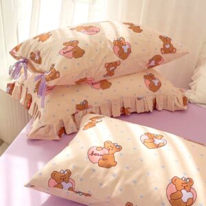 Cute Bear Cotton Pillowcase