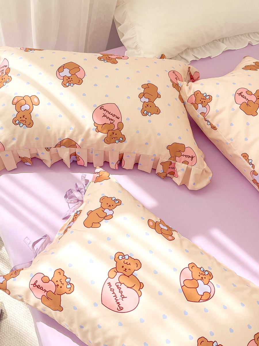 Cute Bear Cotton Pillowcase - Image 2