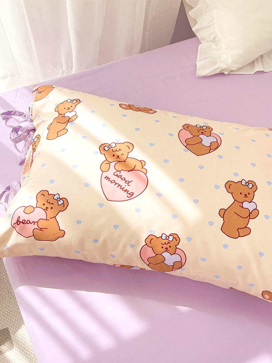 Cute Bear Cotton Pillowcase - Image 4