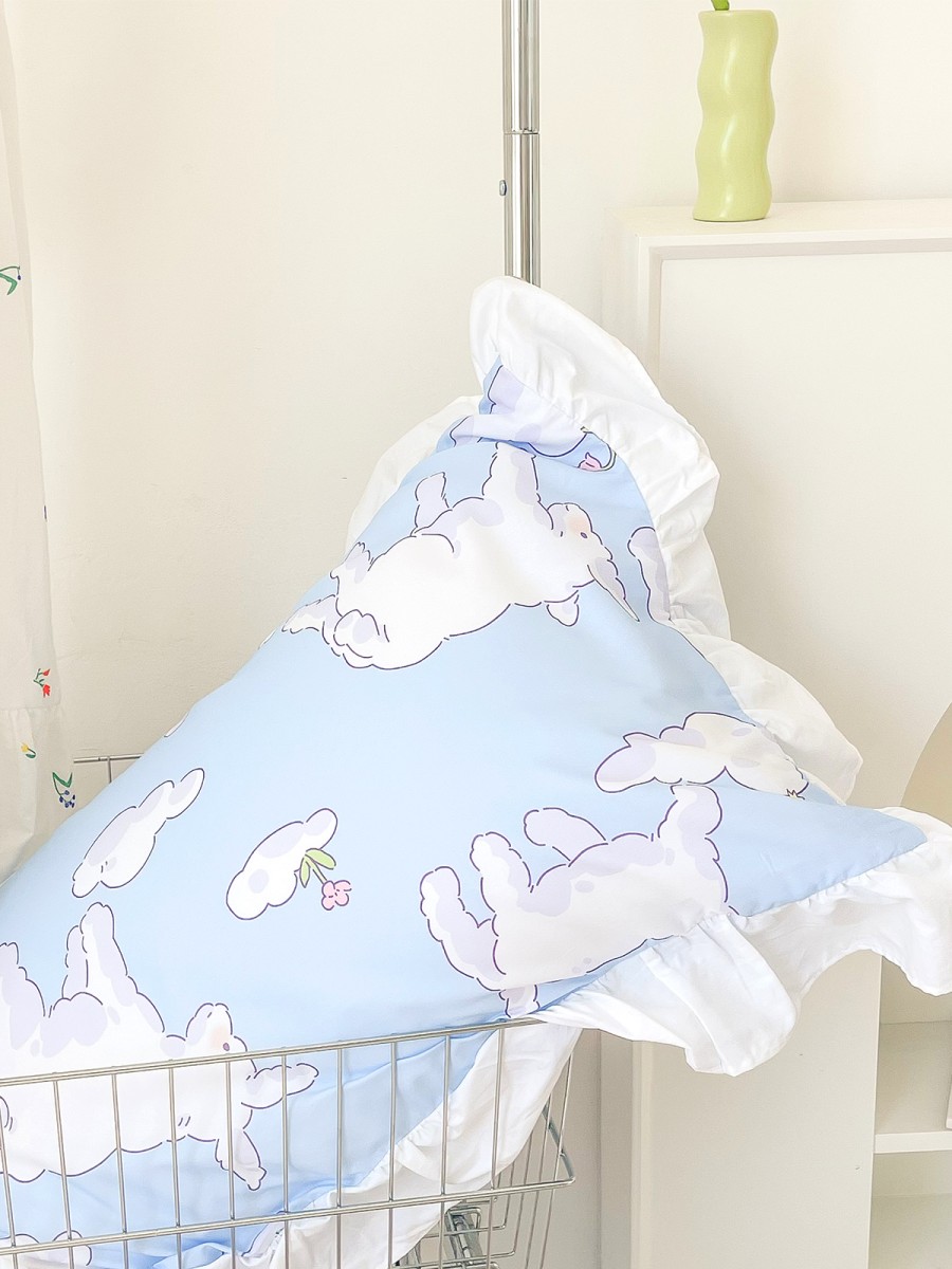 Adorable White Sheep Cotton Pillowcase - Image 5